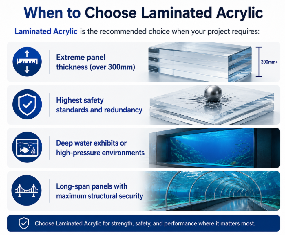 When to Choose Laminated Acrylic Quando escolher acrílico laminado