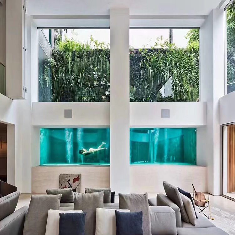 Piscina de janela acr&iacute;lica - fabrica&ccedil;&atilde;o