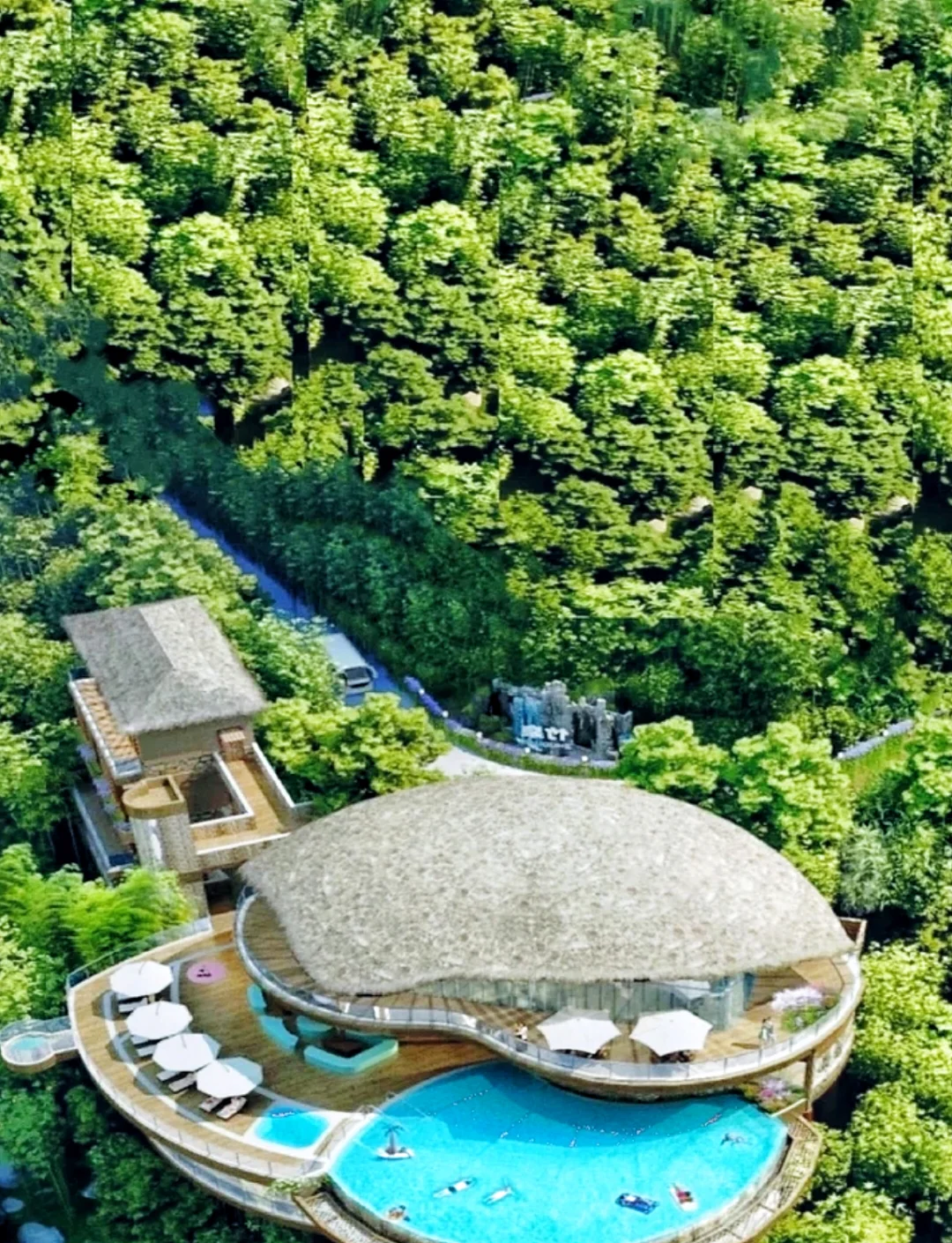 Piscina infinita de acrílico do Liyang Tianmu Lake Zhuxigu Hotel