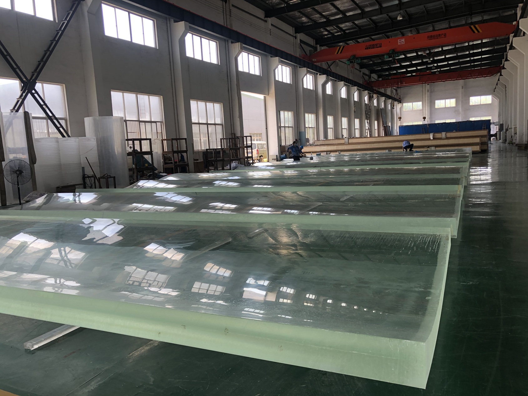 Painel acrílico pré-fabricado de fábrica para piscina de contêineres de 40 pés