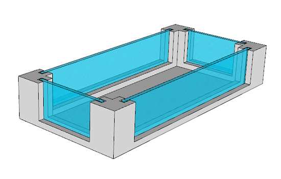 Piscina acrílica de 4 lados