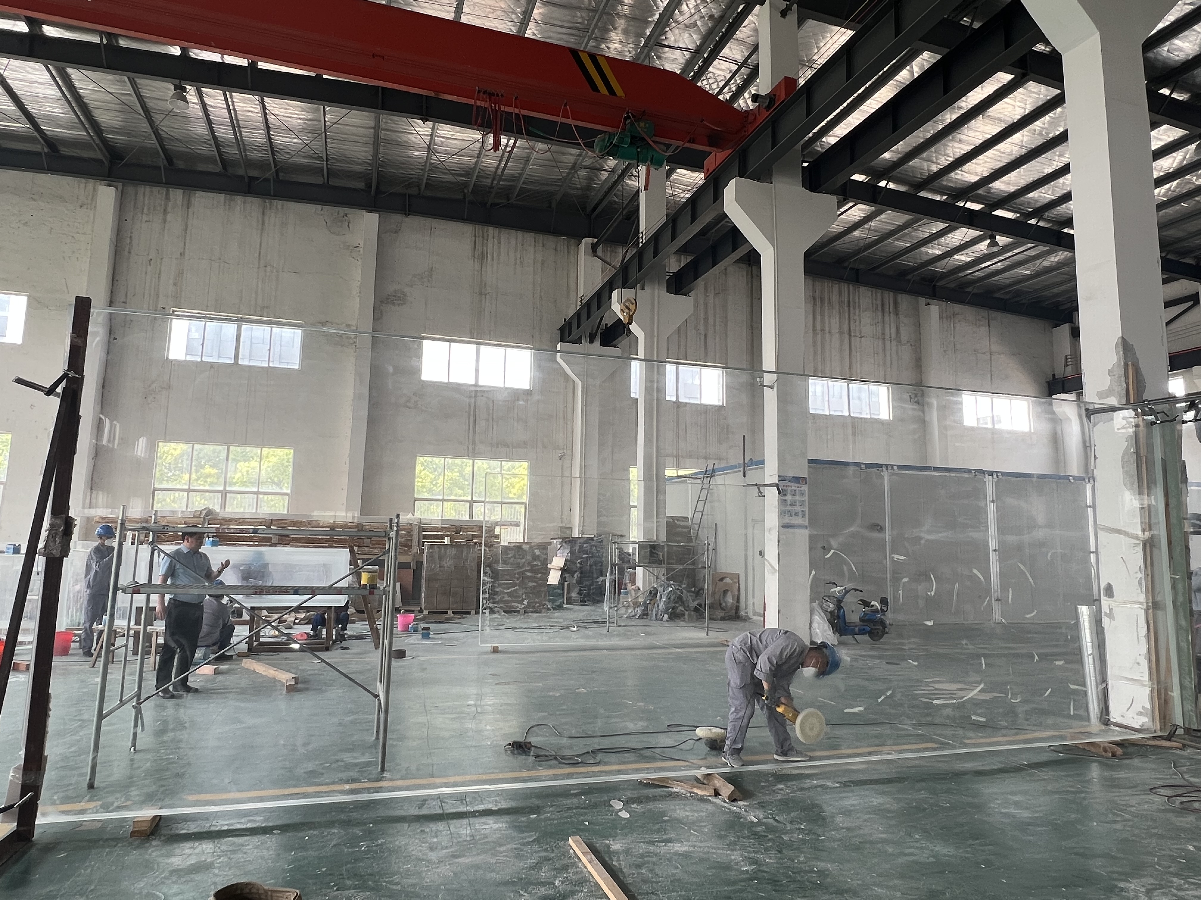 Painel de acrílico transparente para piscina externa acima do solo - leyu